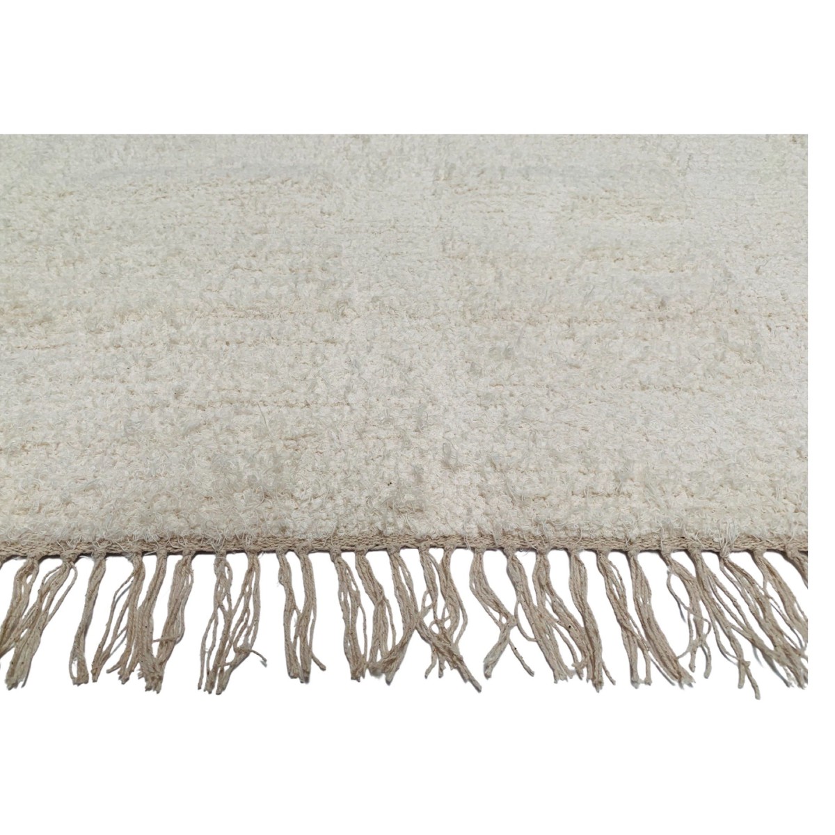 rug recycled cotton ivory 80x200cm