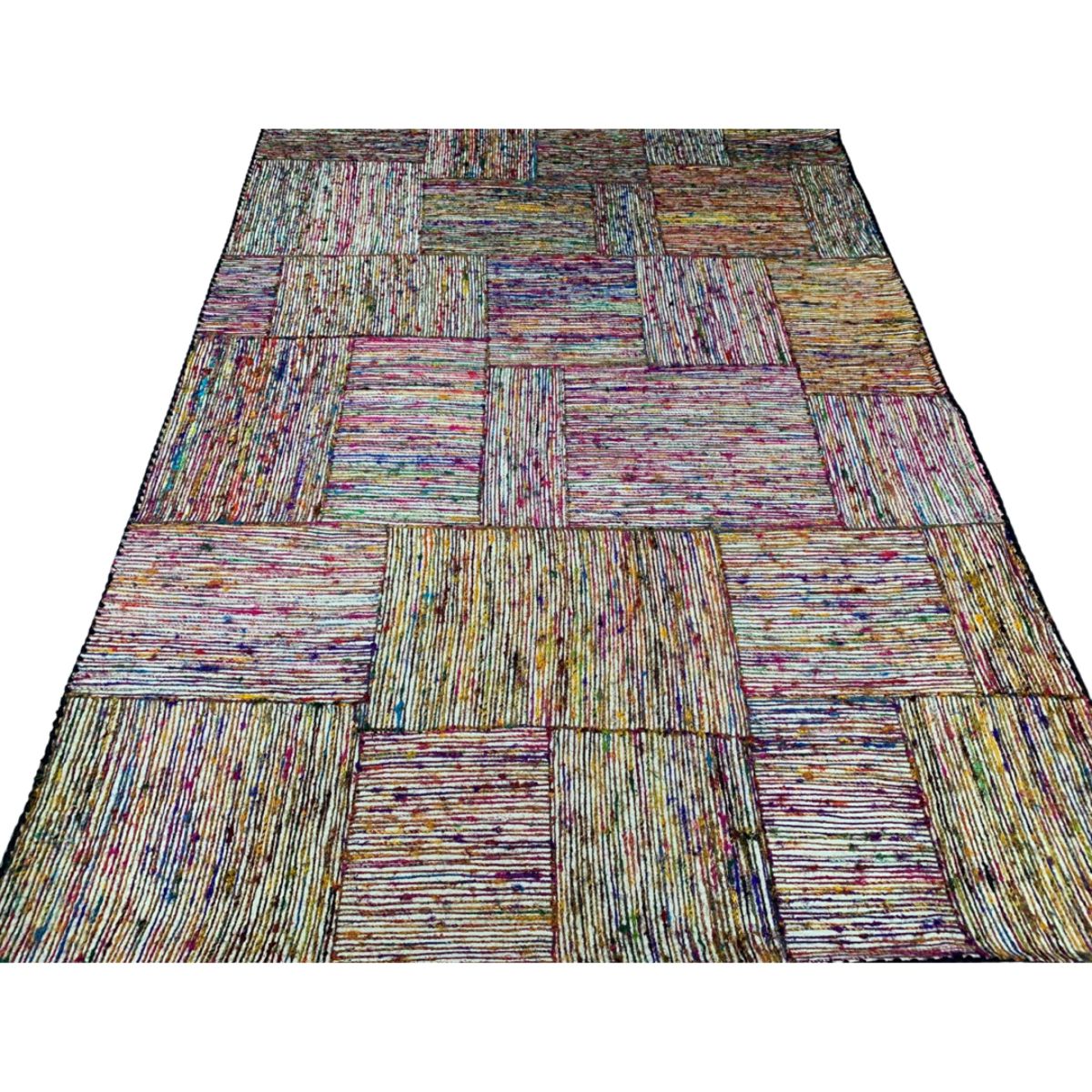 rug recycled silk multiwhite 160x230cm