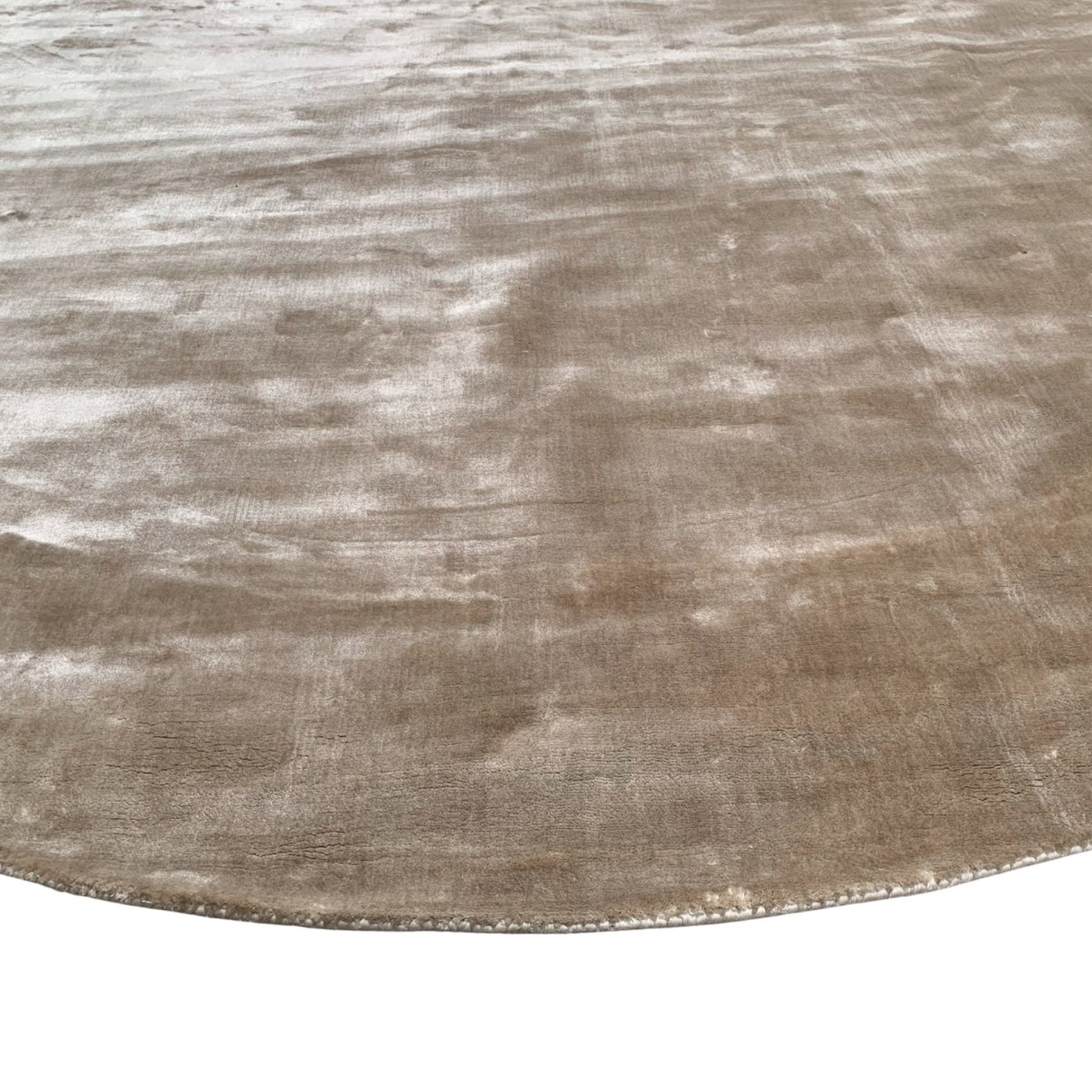 rug tencel oval 300x400cm beige