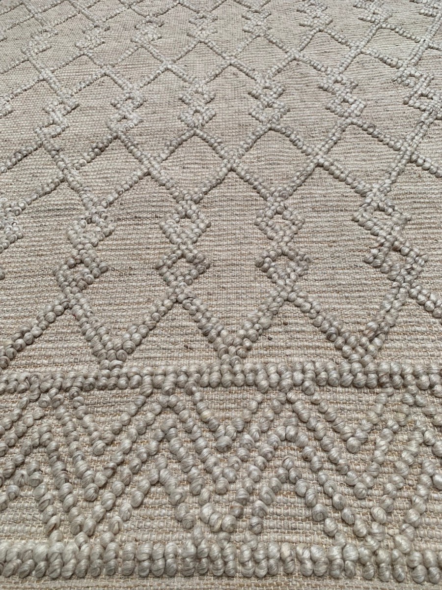 rug wool pet cotton sand beige 160x230cm