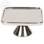 Taartplateau bonbons vierkant zilver hg12x18x18cm
