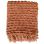 plaid chenille amber earth tones with fringes 130x170cm
