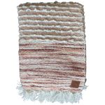 Throw terra earth tones with fringes 130x170cm