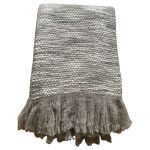 Throw wool reversible grey tones 130x170cm