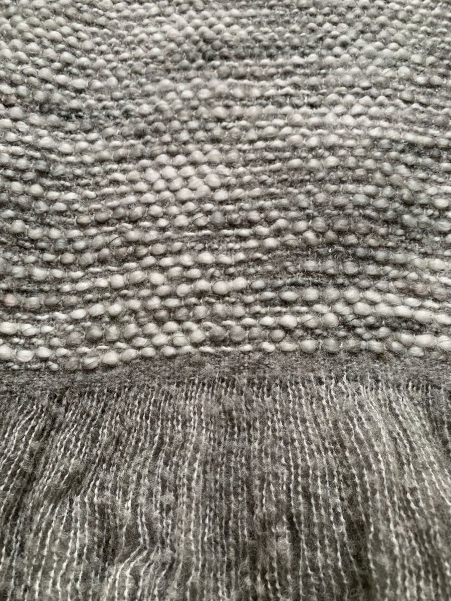 throw wool reversible grey tones 130x170cm