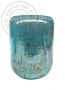 Vase and/or windlight Turquoise with spots hg 23 dia 16 cm