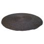 Vloerkleed gevlochten jute zwart rond ø120cm