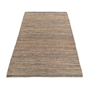 Vloerkleed geweven jute wol antraciet 160x230cm Vloerkleed geweven jute wol antraciet 160x230cm