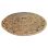 Vloerkleed jute geweven rond print koper 150cm