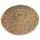 Vloerkleed jute geweven rond print koper 150cm