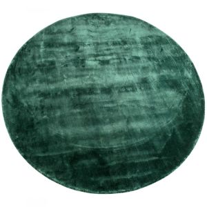 Vloerkleed tencel rond ø250cm Bosgroen