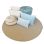 Vloerkleed wol Nieuw Zeeland beige zand rond ø 150cm