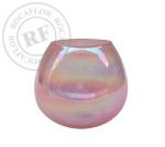 Votive Bubble pink with rainbow lustre 11x12,5cm