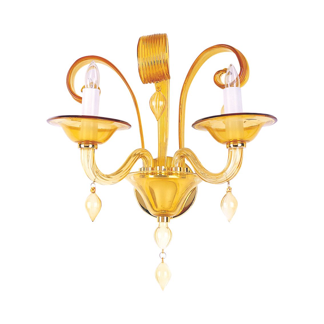 wall lamp mouthblown glass roma amber hg 36 41 cm 20 cm