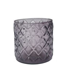 Waxine conical grey glass hg 10 ø 10 cm Waxine conical grey glass hg 10 ø 10 cm