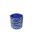 waxinehouder cilinder reepjes glas mozaiek blauw klein