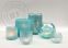 waxinehouder glas boeddha turquoise hg 10 10 cm