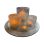 Waxinehouder glas parelmoer ø 8 hg 5 cm