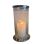 Windlichthouder glas transparant chroom hg 22 ø14cm